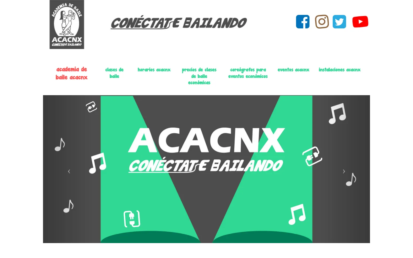 Captura del sitio de ACACNX