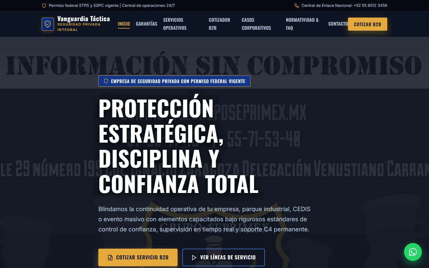 Captura de la demo Vanguardia Táctica, versión escritorio